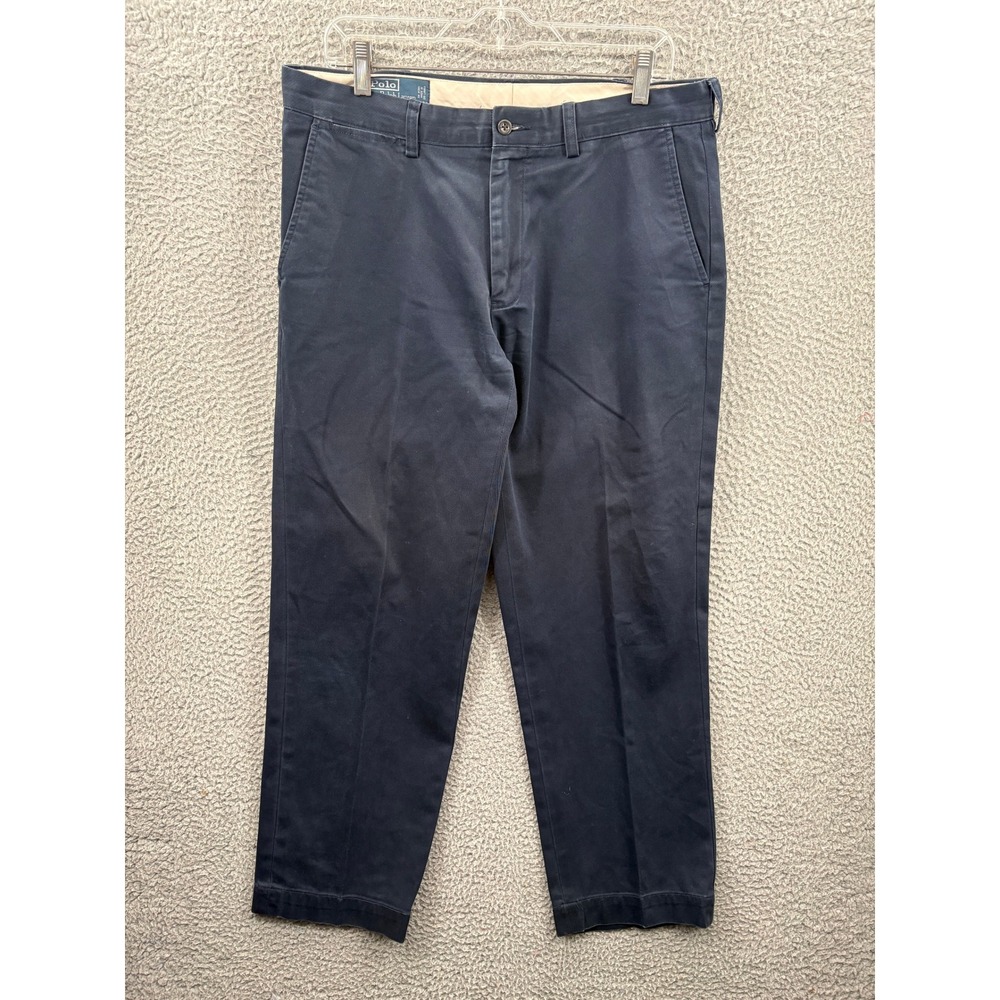 Polo Ralph Lauren Preston Pant Mens 34x30 (Fits 34x28) Navy Blue Cotton Chinos